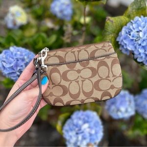 Coach Brown Wristlet